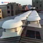 lắp đặt quạt hút mái nhà xưởng composite